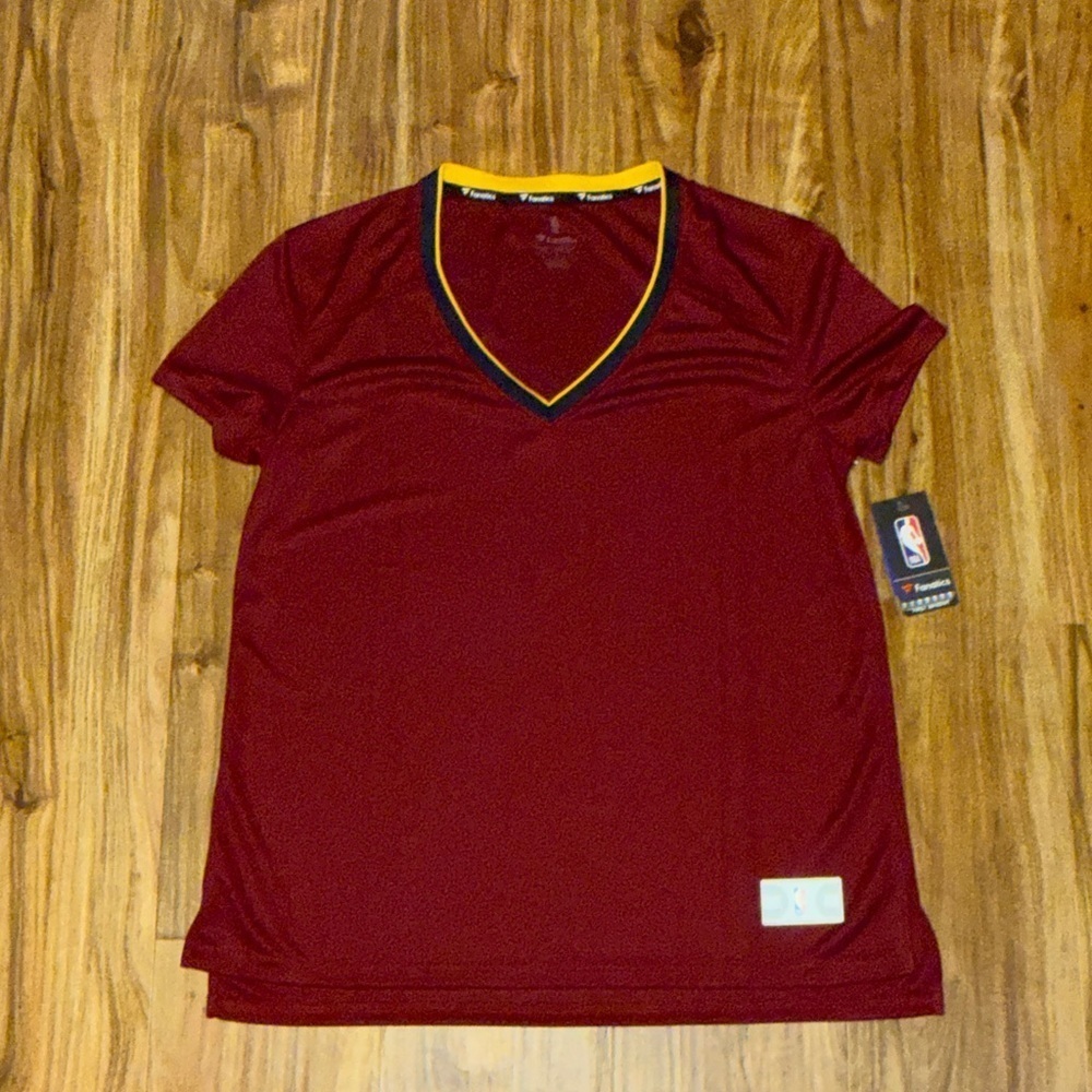 Fanatics women’s large jersey shirt top fast break Maroon Yellow NBA nwt